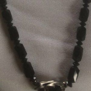 Sherman black crystals necklace 24''